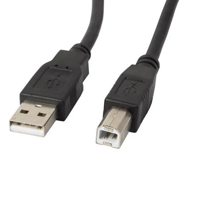 Lanberg USB 2.0 Cable USB-A male - USB-B male Μαύρο 0.5m (CA-USBA-10CC-0005-BK) - Image 1