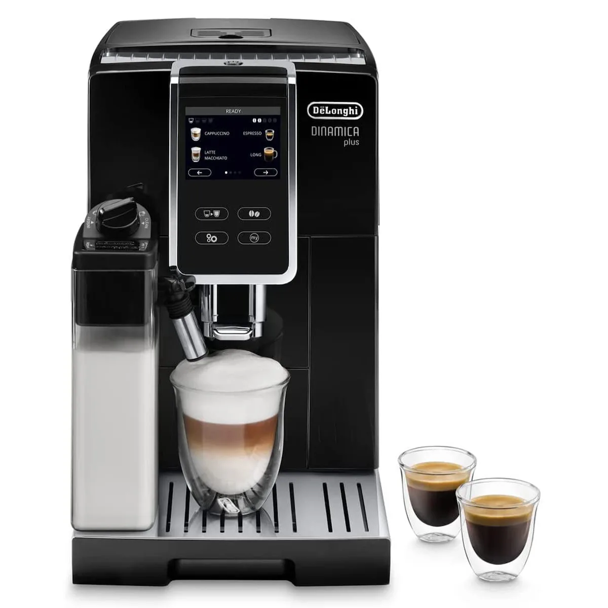 De'Longhi Dinamica Plus Αυτόματη Μηχανή Espresso 1450W Πίεσης 19bar για Cappuccino με Μύλο Άλεσης Μαύρη - Image 1