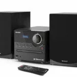 Sharp Ηχοσύστημα 2.0 XLB517 15-XLB517BK 45W με CD / Digital Media Player και Bluetooth Μαύρο