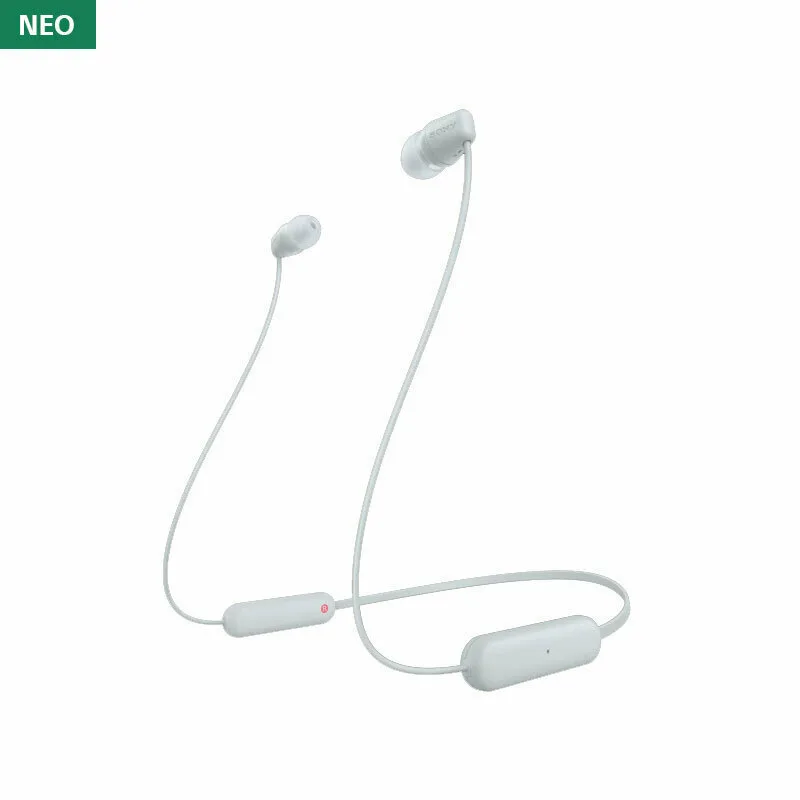 Sony WI-C100 In-ear Bluetooth Handsfree Ακουστικά με Αντοχή στον Ιδρώτα Λευκά - Image 1