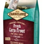 Carnilove Into The Wild Fresh Carp & Trout Ξηρά Τροφή χωρίς Σιτηρά για Ενήλικες Στειρωμένες Γάτες με Πέστροφα 6kg