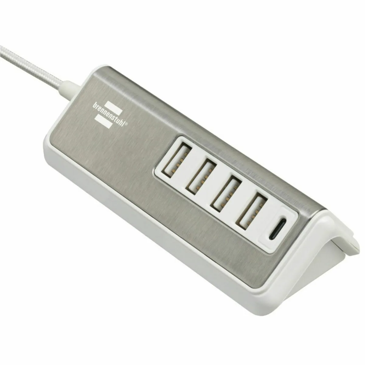 Brennenstuhl USB 2.0 Hub 5 Θυρών με σύνδεση USB-A Ασημί (1508230) - Image 1