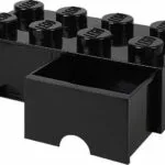LEGO Παιδικό Κουτί Αποθήκευσης από Πλαστικό 8 Knobs Μαύρο 50x25x17cm 40061733