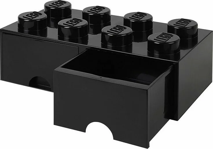 LEGO Παιδικό Κουτί Αποθήκευσης από Πλαστικό 8 Knobs Μαύρο 50x25x17cm 40061733 - Image 1