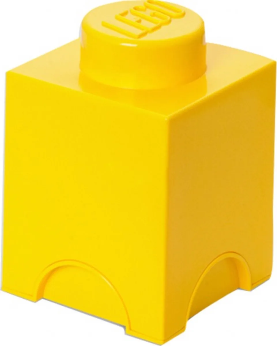 LEGO Παιδικό Κουτί Αποθήκευσης από Πλαστικό 1-Stud Κίτρινο 12x12x18cm 40011732 - Image 1