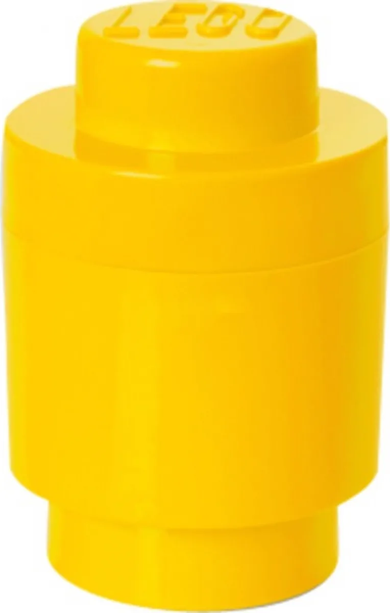 LEGO Παιδικό Κουτί Αποθήκευσης από Πλαστικό 1 Round Κίτρινο 12x12x12cm 40301732 - Image 1