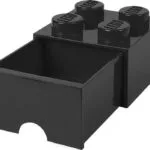 LEGO Παιδικό Κουτί Αποθήκευσης από Πλαστικό 4 Knobs Μαύρο 22x22x17cm 40051733