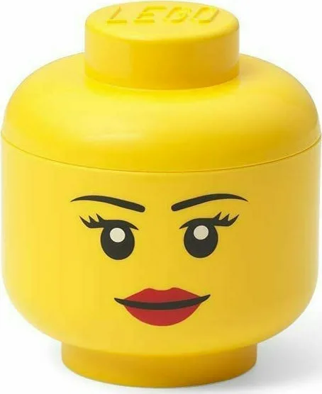 LEGO Παιδικό Κουτί Αποθήκευσης από Πλαστικό Head Κίτρινο 10x10x11cm 40331725 - Image 1