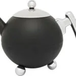 Bredemeijer Bella Ronde Single Τσαγιέρα Ανοξείδωτη Black Matt / Chrome 1200ml 101006