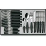 Victorinox Swiss Classic Σετ Μαχαιροπίρουνα Μαύρα Ανοξείδωτα 24τμχ 6.7833.24