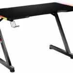 Γραφείο Gaming Hero 2.5 RGB Ξύλινο Μαύρο με Μεταλλικά Πόδια & LED 120x60x75εκ.