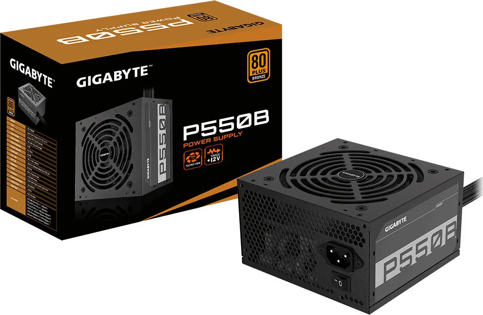 Gigabyte P550B 550W Μαύρο Τροφοδοτικό Υπολογιστή Full Wired 80 Plus Bronze - Image 1