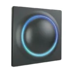 Fibaro Χωνευτός Διακόπτης Dimmer με Πλαίσιο LED Περιστροφικός 350W σε Μαύρο Χρώμα FGWDEU-111-8