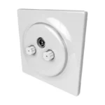 Fibaro Walli N Πρίζα Κεραίας Τηλεόρασης, Δορυφορικής και Ραδιοφώνου σε Λευκό Χρώμα FGWTFEU-021