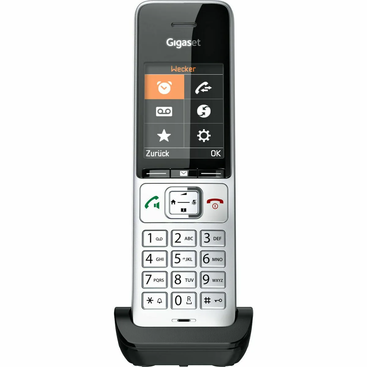 Gigaset Comfort 500HX Ασύρματο Τηλέφωνο με Ελληνικό Μενού Ασημί - Image 1