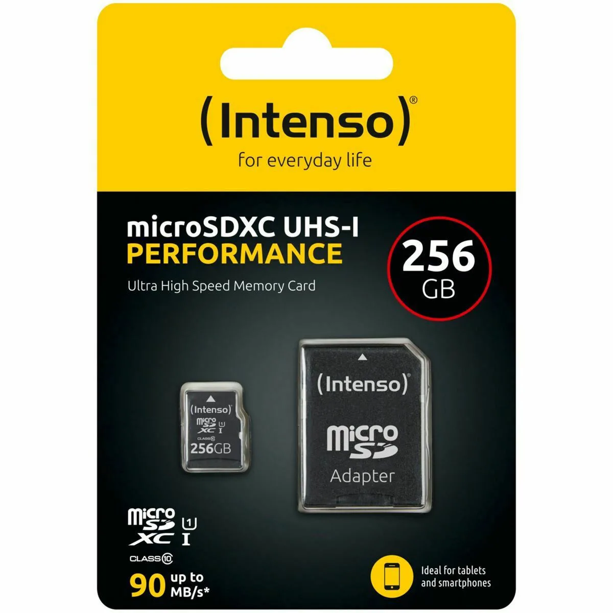 20220520122447_intenso_class_performance_microsdxc_256gb_class_10_u1_uhs_i_me_antaptora Intenso Class Performance microSDXC 256GB Class 10 U1 UHS-I με αντάπτορα - Image 1
