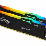 Kingston Fury Beast RGB DDR5 16GB RAM με 2x8GB Modules και Ταχύτητα 5200 για Desktop KF552C40BBAK2-16