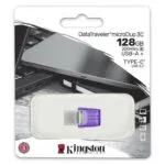 Kingston DataTraveler MicroDuo 3C 128GB USB 3.1 Stick με σύνδεση USB-A & USB-C Μωβ
