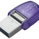 Kingston DataTraveler MicroDuo 3C 256GB USB 3.2 Stick με σύνδεση USB-A & USB-C Μωβ