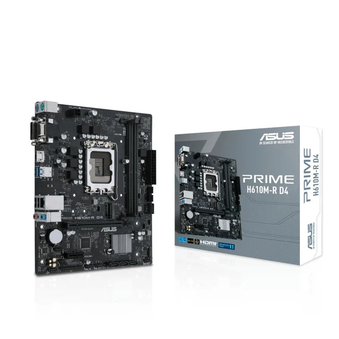 Asus Prime H610M-R D4 Motherboard Micro ATX με Intel 1700 Socket 90MB1B40-M0ECY0 - Image 1