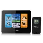 Green Blue GB526 Ασύρματος Μετεωρολογικός Σταθμός Ψηφιακός Επίτοιχος Μαύρος