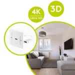 Goobay Πρίζα HDMI με Πλαίσιο Τύπος A σε Λευκό χρώμα 51722