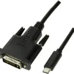 LogiLink USB 2.0 Cable USB-C male - DVI-D Μαύρο 1.8m (UA0331)