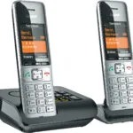 Gigaset Comfort 500A Ασύρματο Τηλέφωνο Duo με Ελληνικό Μενού Silver/Black