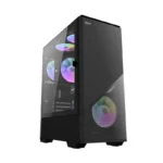 Darkflash DLC31 Gaming Midi Tower Κουτί Υπολογιστή με Πλαϊνό Παράθυρο Μαύρο