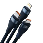 Baseus Flash Series II Braided USB to Type-C / micro USB / Lightning Cable Μπλε 1.2m (CASS030103)