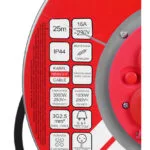 Vertex Μπαλαντέζα Καρούλι 4 Θέσεων Διατομή 2 x 0.75mm² Στεγανή PB25METAL