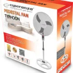 Esperanza Typhoon EHF002WE Ανεμιστήρας Ορθοστάτης 50W Διαμέτρου 40cm