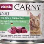 Animonda Carny Adult Υγρή Τροφή για Ενήλικες Γάτες σε Κονσέρβα με Βοδινό, Γαλοπούλα και Κουνέλι 200gr