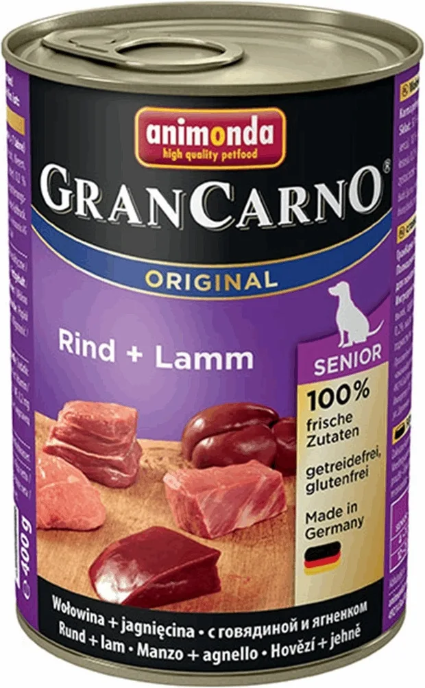 20220613161850_57c5b1d5 Animonda GranCarno Υγρή Τροφή για Ηλικιωμένους Σκύλους σε Κονσέρβα με Αρνί και Μοσχάρι χωρίς Σιτηρά & Γλουτένη 400gr - Image 1