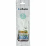 Brabantia Βιοδιασπώμενες Σακούλες Απορριμάτων Χωρητικότητας 6lt Type S 419683 10τμχ Λευκές