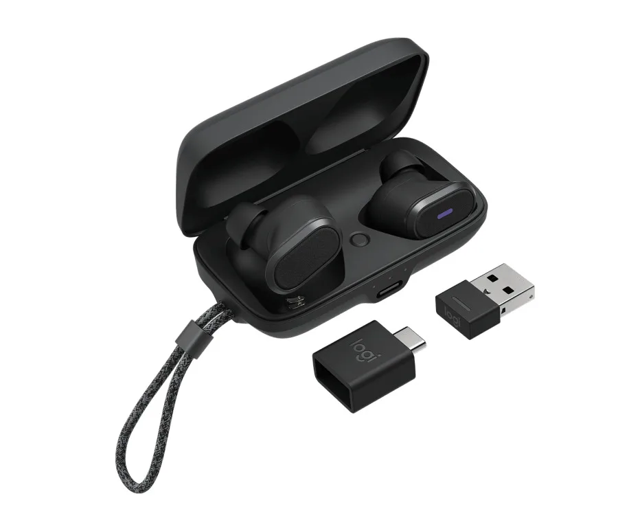 Logitech Earbuds Zone True Wireless Bluetooth Handsfree Ακουστικά με Αντοχή στον Ιδρώτα και Θήκη Φόρτισης Graphite - Image 1