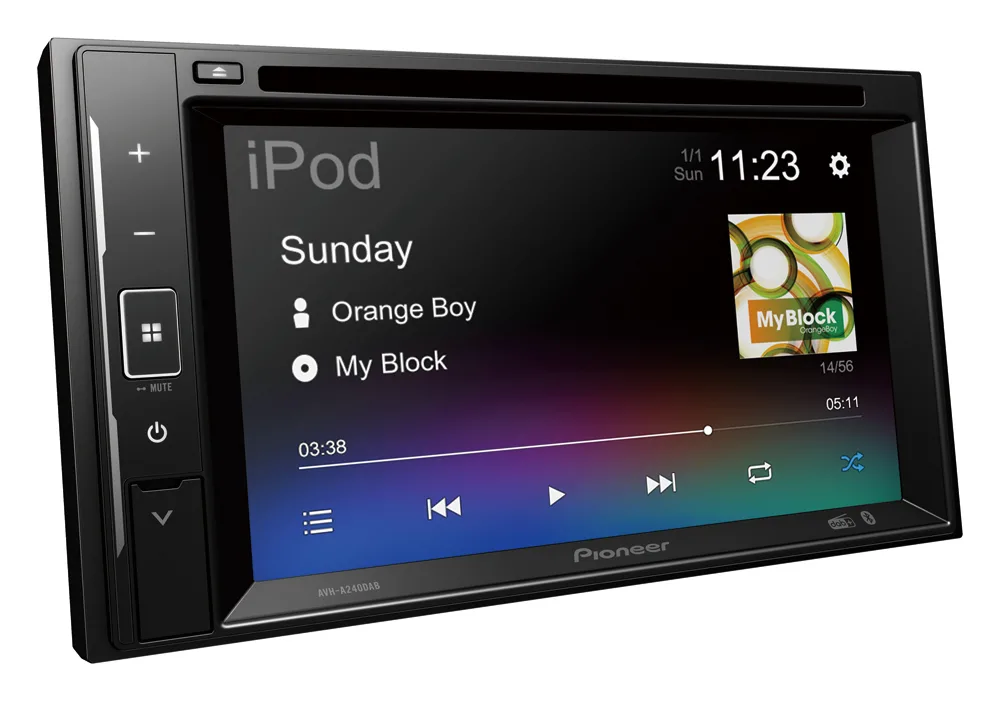 Pioneer Ηχοσύστημα Αυτοκινήτου 2DIN (Bluetooth/USB/AUX/WiFi/GPS/Apple-Carplay/Android-Auto) με Οθόνη Αφής 6.2" & Αποσπώμενη Πρόσοψη AVH-A240DAB - Image 1