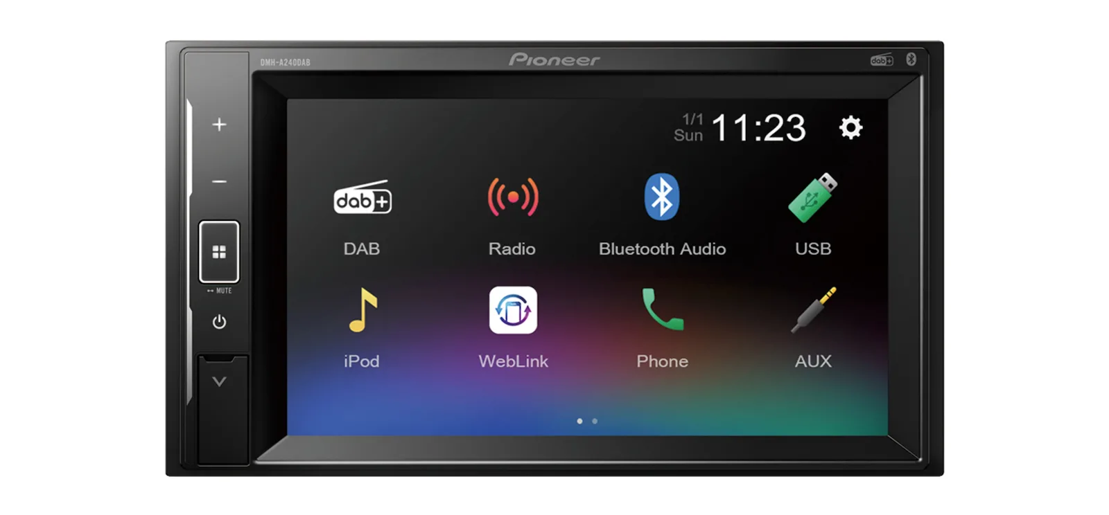 Pioneer Ηχοσύστημα Αυτοκινήτου 2DIN (Bluetooth/USB/AUX/WiFi) με Οθόνη Αφής 6.2" DMH-A240DAB - Image 1