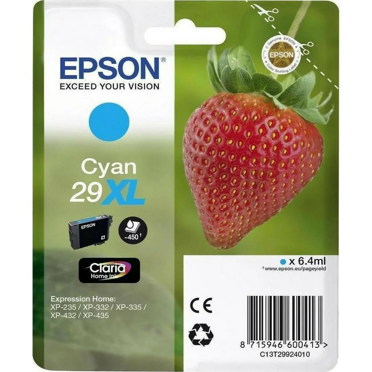 Epson 29XL Γνήσιο Μελάνι Εκτυπωτή InkJet Κυανό (C13T29924010 C13T29924012) - Image 1