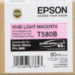 Epson T580B Γνήσιο Μελάνι Εκτυπωτή InkJet Ανοιχτό Ματζέντα (C13T580B00)