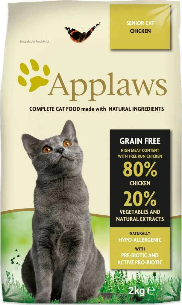 Applaws Senior Cat Grain Free Ξηρά Τροφή χωρίς Σιτηρά για Ηλικιωμένες Γάτες με Κοτόπουλο 2kg - Image 1