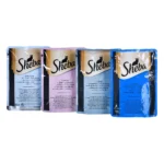 Sheba Fine Flakes Fish Selection Υγρή Τροφή για Ενήλικες Γάτες σε Φακελάκι με Ψάρια 80x85gr