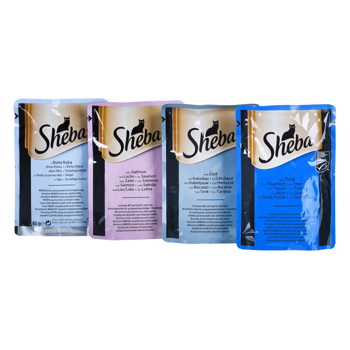20220630154449_530be8e6 Sheba Fine Flakes Fish Selection Υγρή Τροφή για Ενήλικες Γάτες σε Φακελάκι με Ψάρια 80x85gr - Image 1