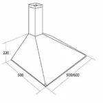 Akpo WK-5 Soft 50 Απορροφητήρας Καμινάδα 50cm Λευκός