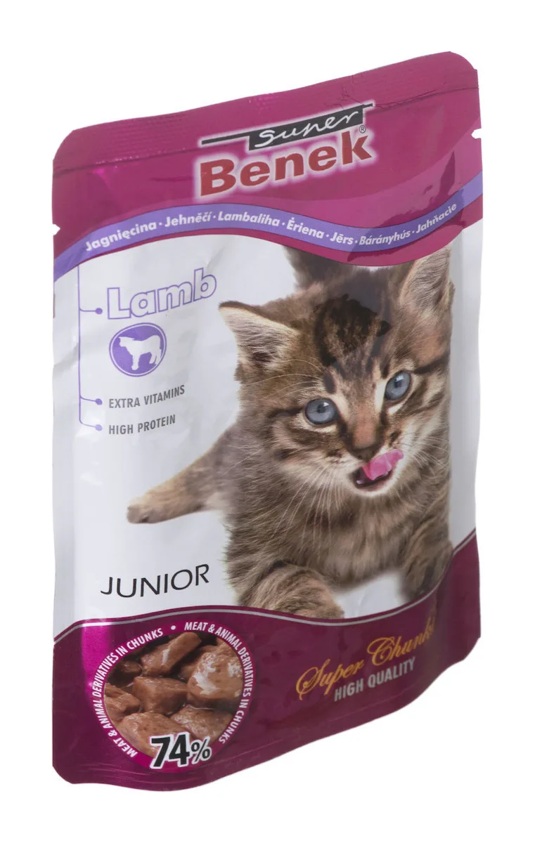 20220711110027_1e9b598d Super Benek Junior Υγρή Τροφή για Ανήλικες Γάτες σε Φακελάκι με Αρνί 100gr - Image 1