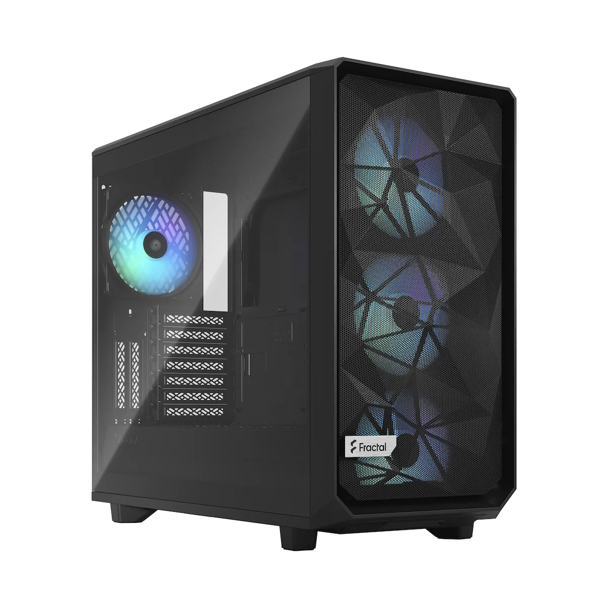 Fractal Design Meshify 2 Gaming Midi Tower Κουτί Υπολογιστή με Πλαϊνό Παράθυρο και RGB Φωτισμό Black TG Light Tint - Image 1