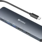 Sandberg USB-C Docking Station με HDMI/DisplayPort 4K PD Ethernet Μαύρο (136-43)
