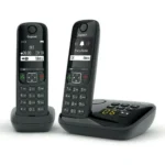 Gigaset AS690A Ασύρματο Τηλέφωνο Duo Μαύρο