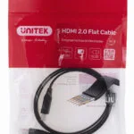 Unitek Flat Cable HDMI male - HDMI male 1m Μαύρο C11063BK-1M