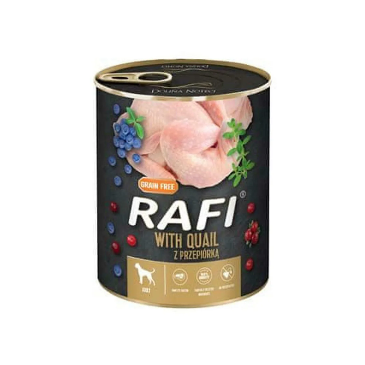20220713162556_dolina_noteci_rafi_adult_ortyki_800gr Dolina Noteci Rafi Υγρή Τροφή Σκύλων σε Κονσέρβα με Κρέας χωρίς Σιτηρά & Γλουτένη 800gr - Image 1